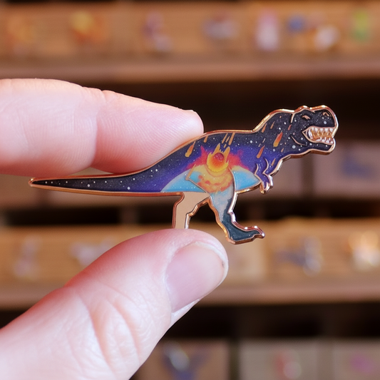 T-Rex Meteor Enamel Pin