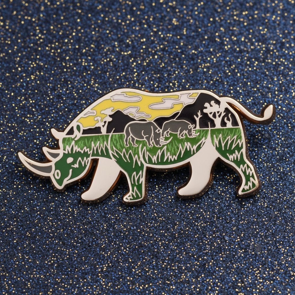 Rhino Enamel Pin