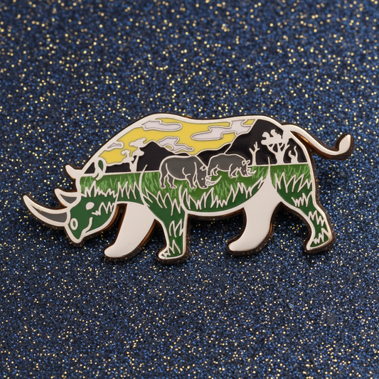 Rhino Enamel Pin
