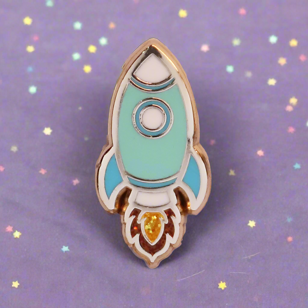 Space Rocket Mini Pin