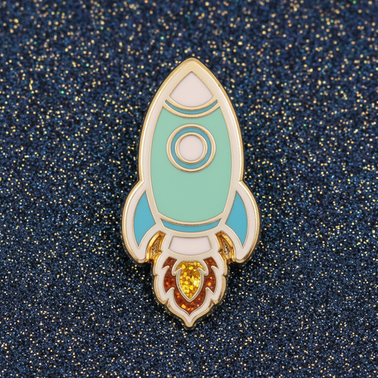 Space Rocket Mini Pin