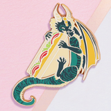 Sandwich Hoarder Dragon Enamel Pin