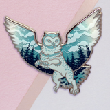 Snow Gryphon Enamel Pin