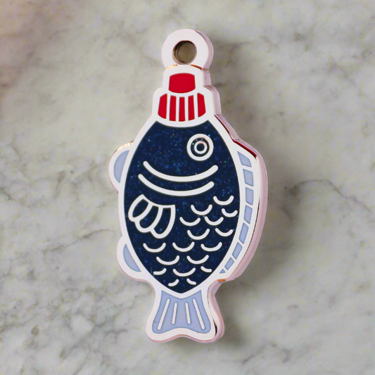 Soy Sauce Fish Engraveable ID Pet Tag Charm