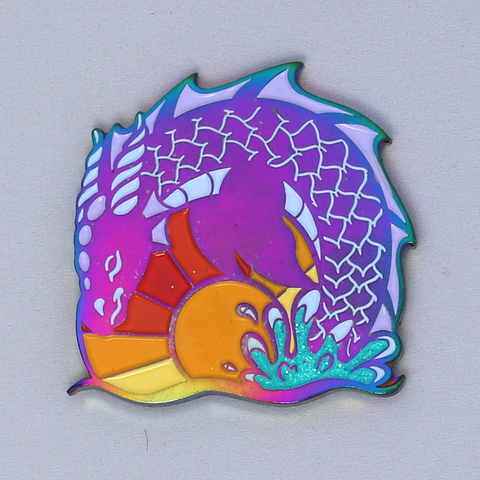 Splash Dragon Enamel Pin