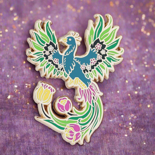 Spring Phoenix Enamel Pin