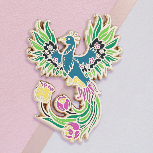 Spring Phoenix Enamel Pin