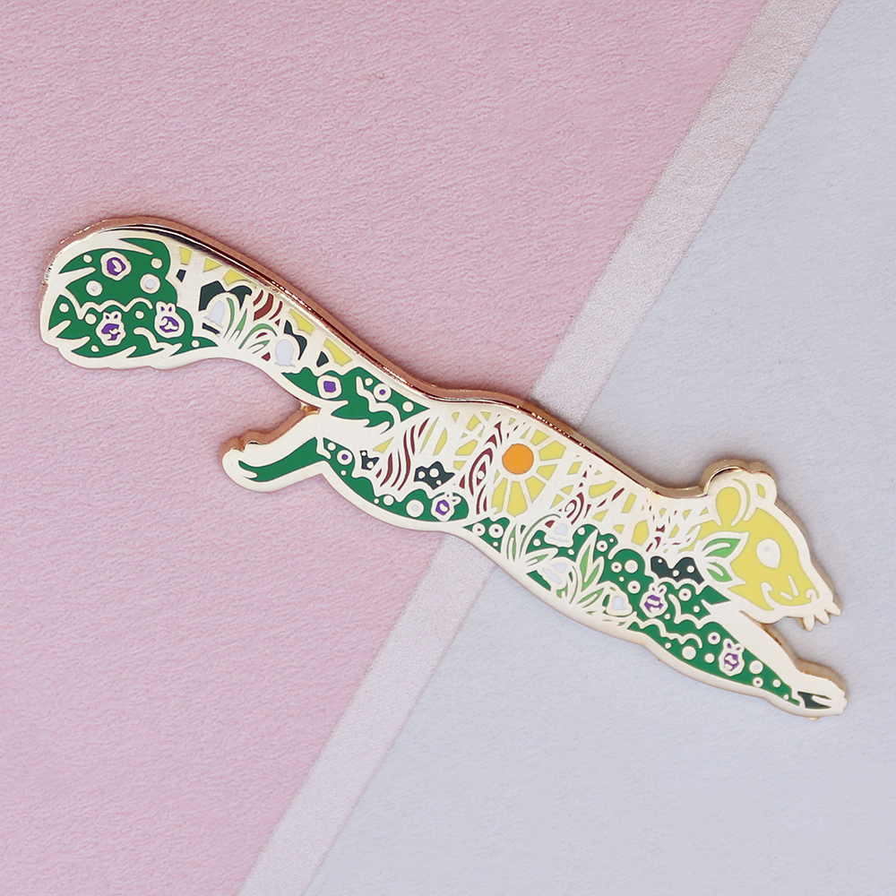 Squirrel Silhouette Enamel Pin