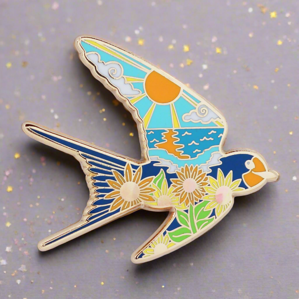 Swallow Summer Enamel Pin