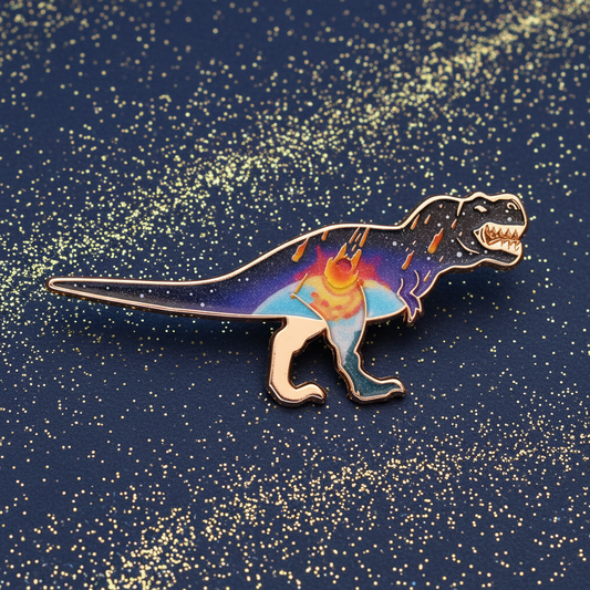 T-Rex Meteor Enamel Pin