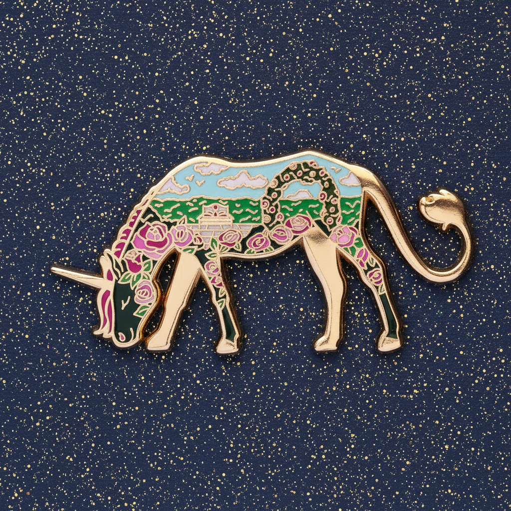 Unicorn Garden Enamel Pin