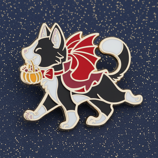 Vampire Kitty Enamel Pin