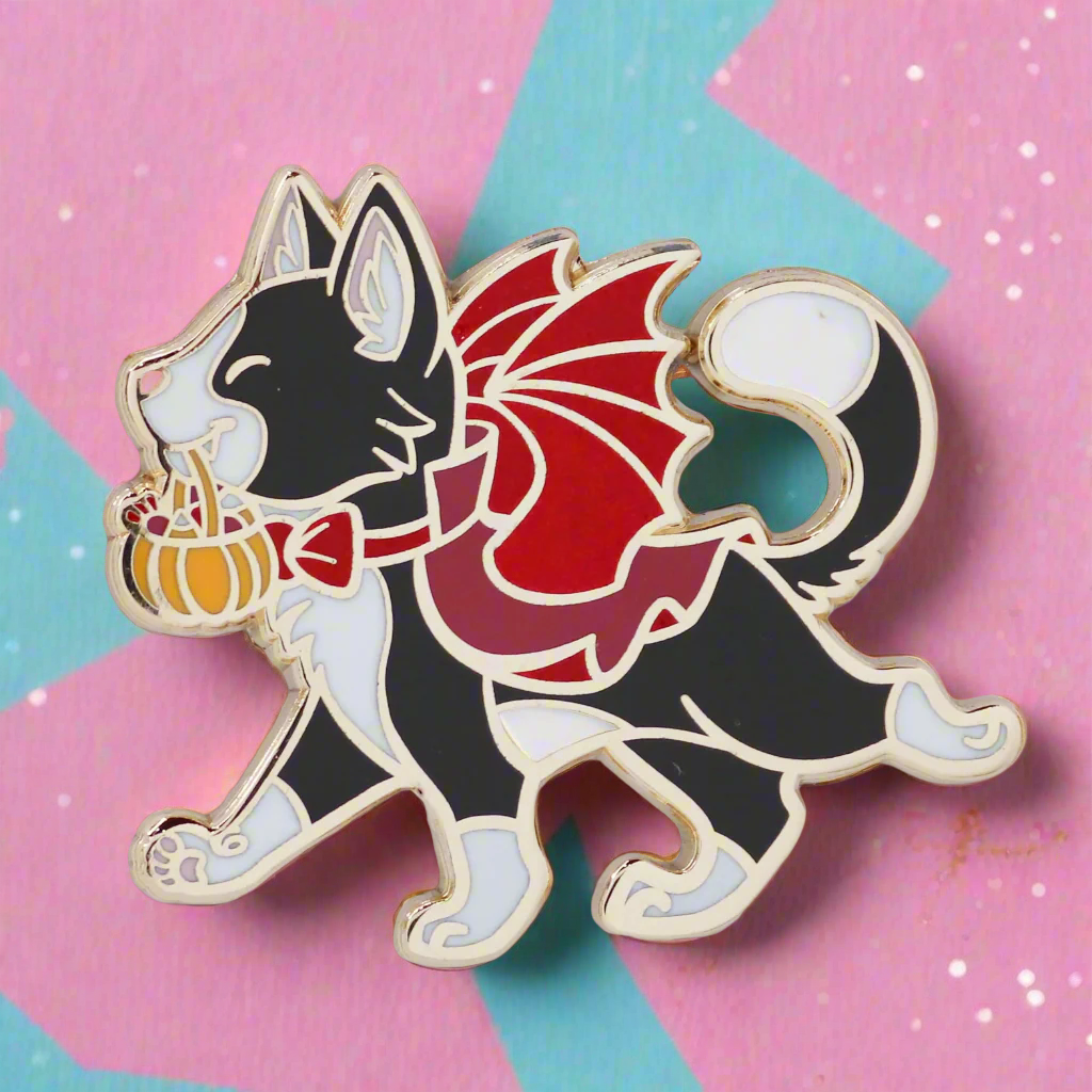 Vampire Kitty Enamel Pin