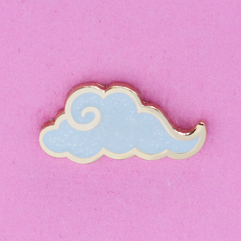 White Fluffy Cloud Mini Pin