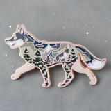 Wolf Enamel Pin