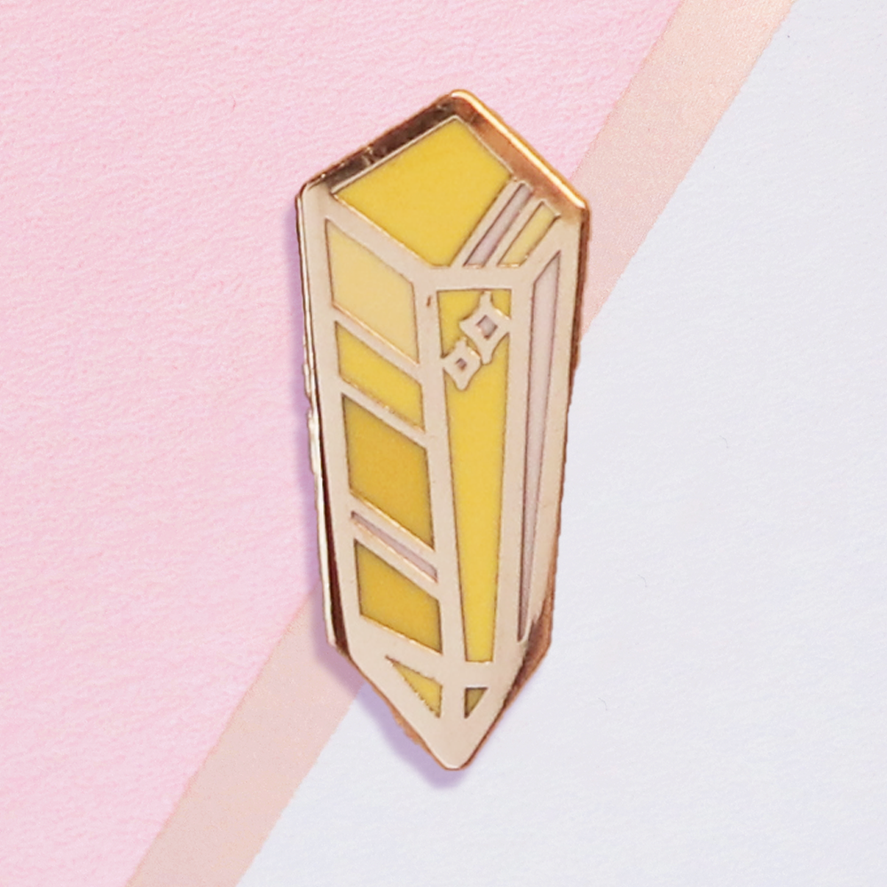 Yellow Crystal Mini Pin