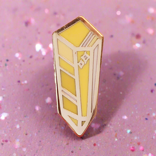 Yellow Crystal Mini Pin