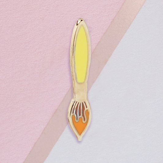 Yellow Paintbrush Mini Pin