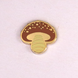 Brown Mushroom Mini Pin