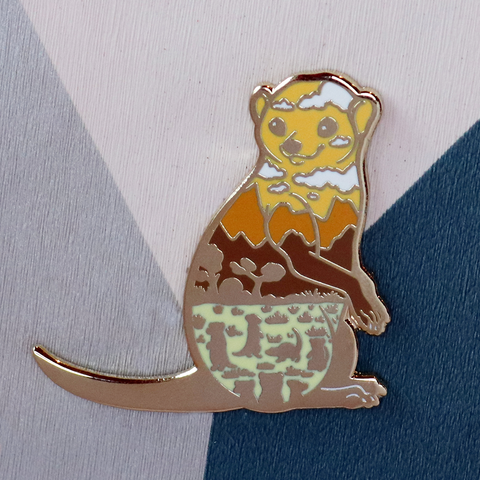 Meerkat Enamel Pin