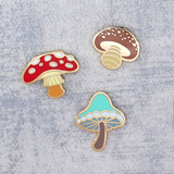 Brown Mushroom Mini Pin