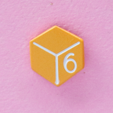 D6 Orange Dice Mini Pin