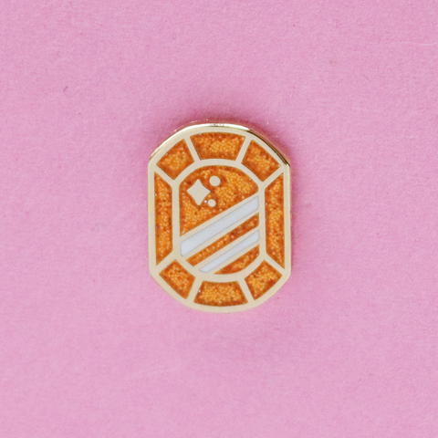 Orange Stone Mini Pin