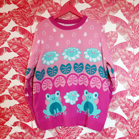 Pink Frogly Sweater