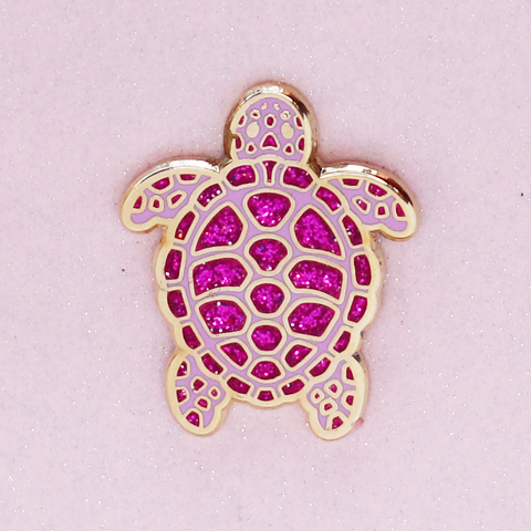 Pink Turtle Mini Pin