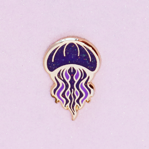 Purple Jellyfish Mini Pin