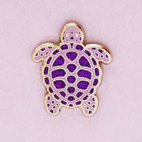 Purple Turtle Mini Pin
