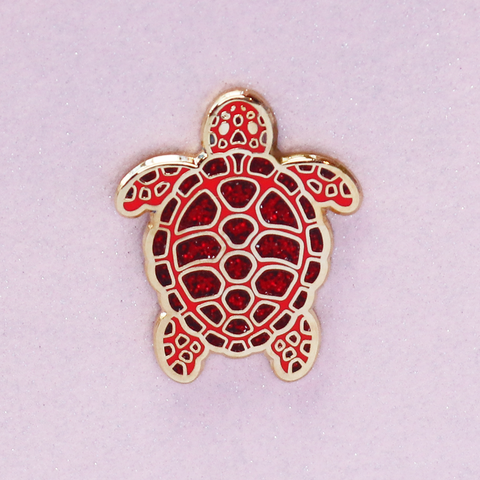 Red Turtle Mini Pin
