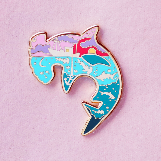 Shark Enamel Pin