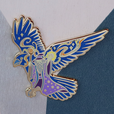 Wizard's Crow Enamel Pin